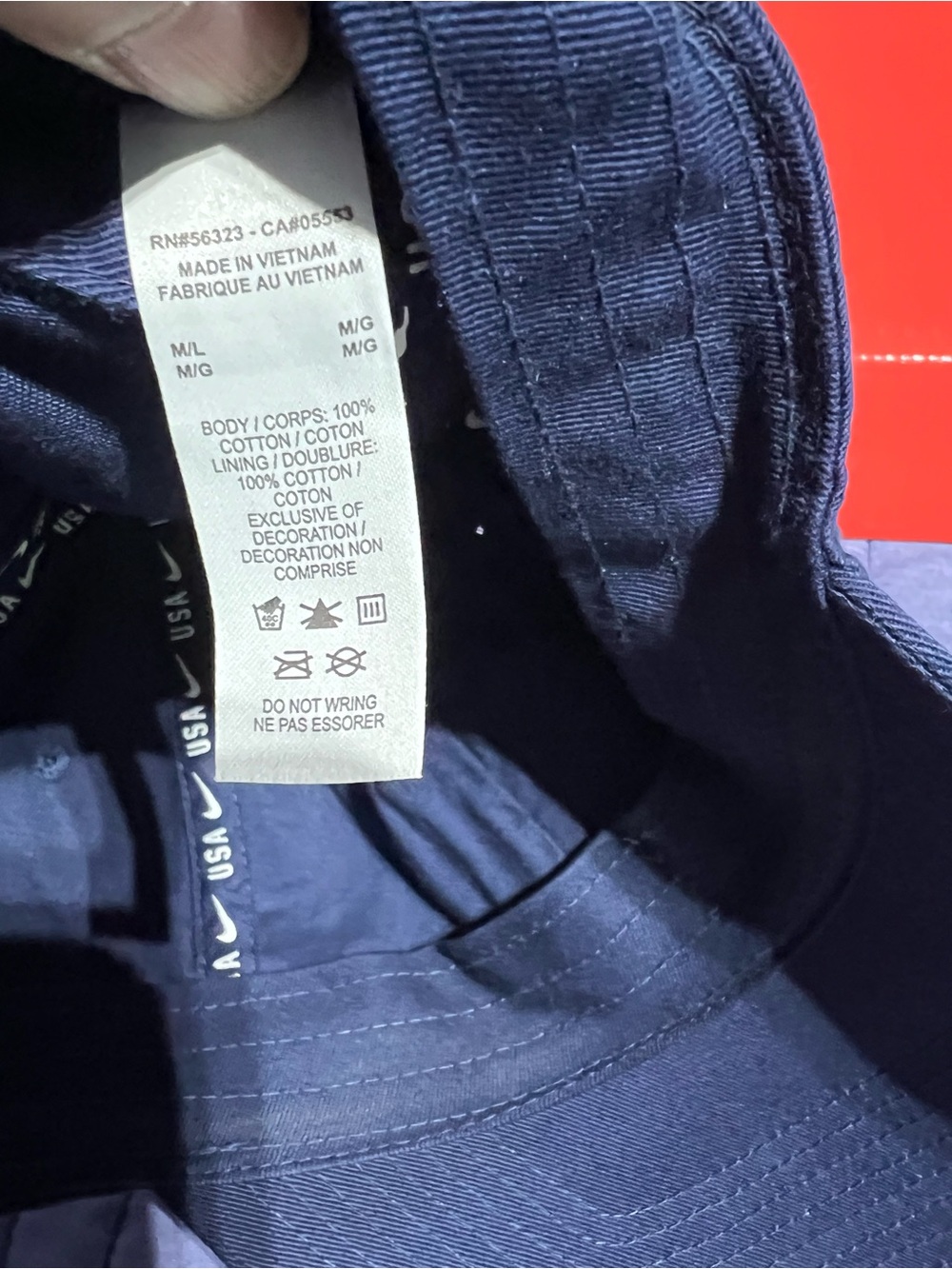 Nike USA Shield Navy Baseball Cap with Red White Shield - Picture 5 of 8